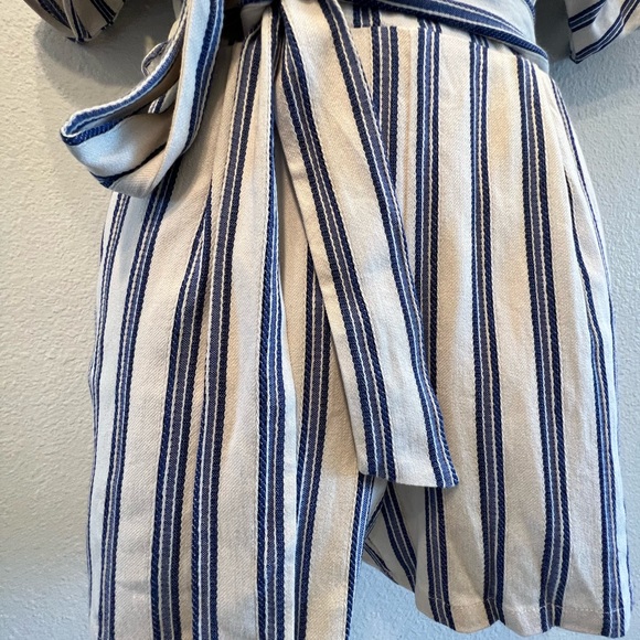 Anthropologie Greylin Blue Striped Josie Romper Shorts Size XS - Picture 9 of 15